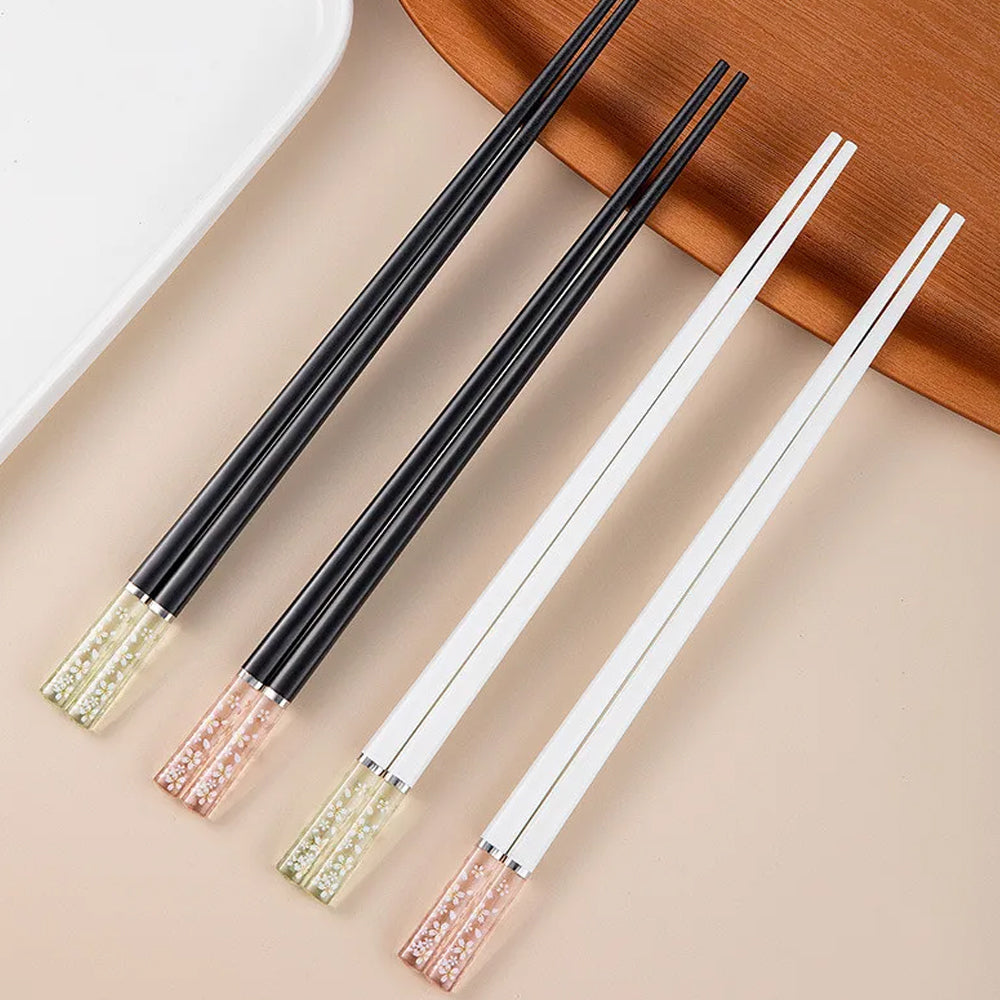 4 pares/set Japão Âmbar Antiderrapante Sushi Pauzinhos Utensílios de Cozinha