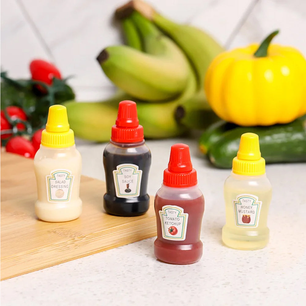 Mini Garrafa de Ketchup e Molho, Dispensador de Condimentos Japonês - Mundo Japao