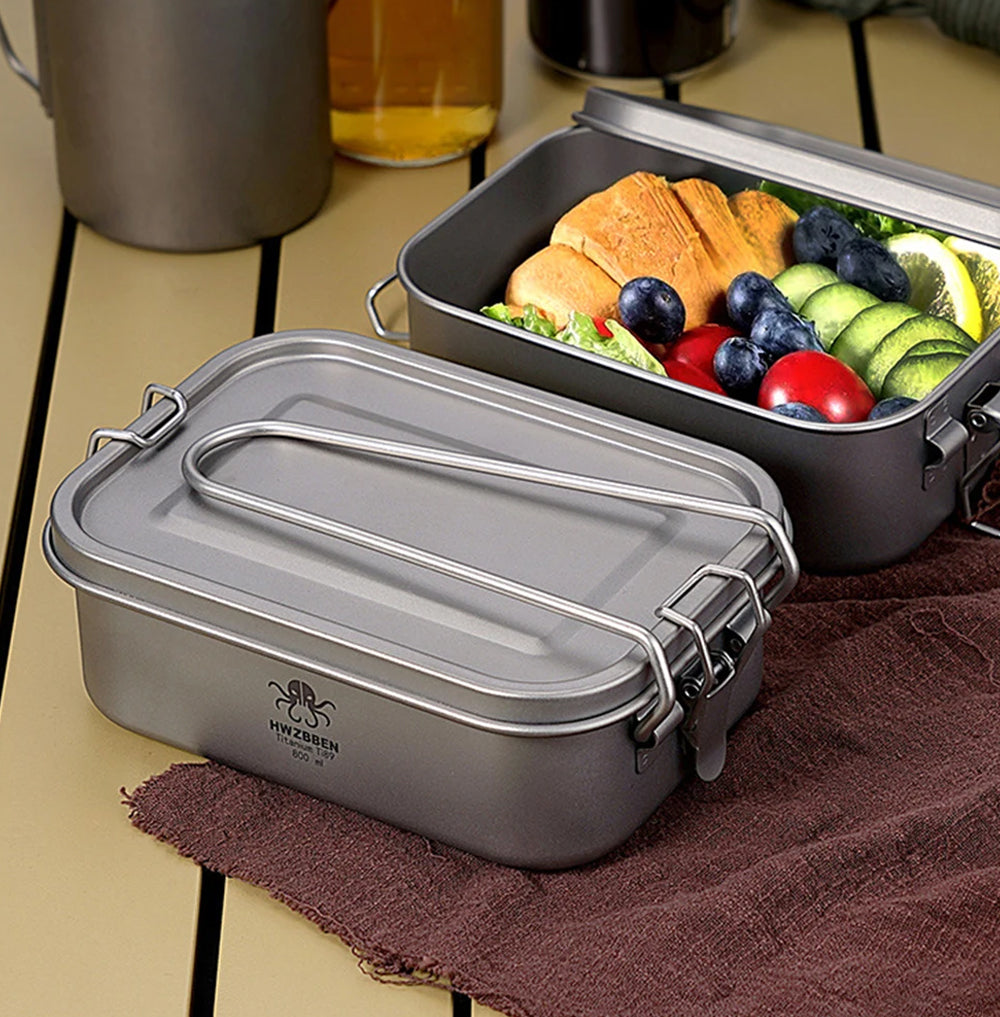 Camping Titanium Bento Box, Recipiente 800ml