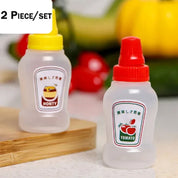 Mini Garrafa de Ketchup e Molho, Dispensador de Condimentos Japonês - Mundo Japao