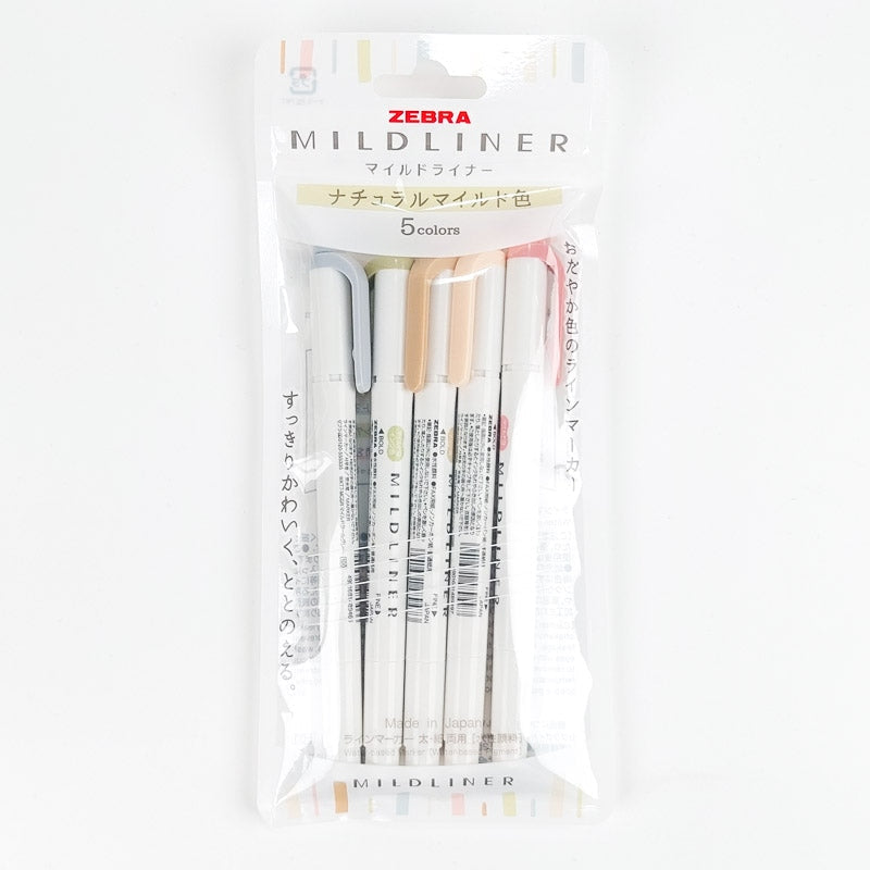 Set de 5 Marqueurs Zebra - Naturel