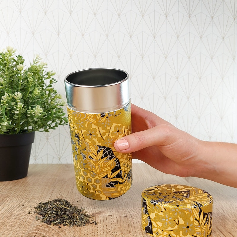 Caixa de chá japonesa Golden Washi - Mundo Japao