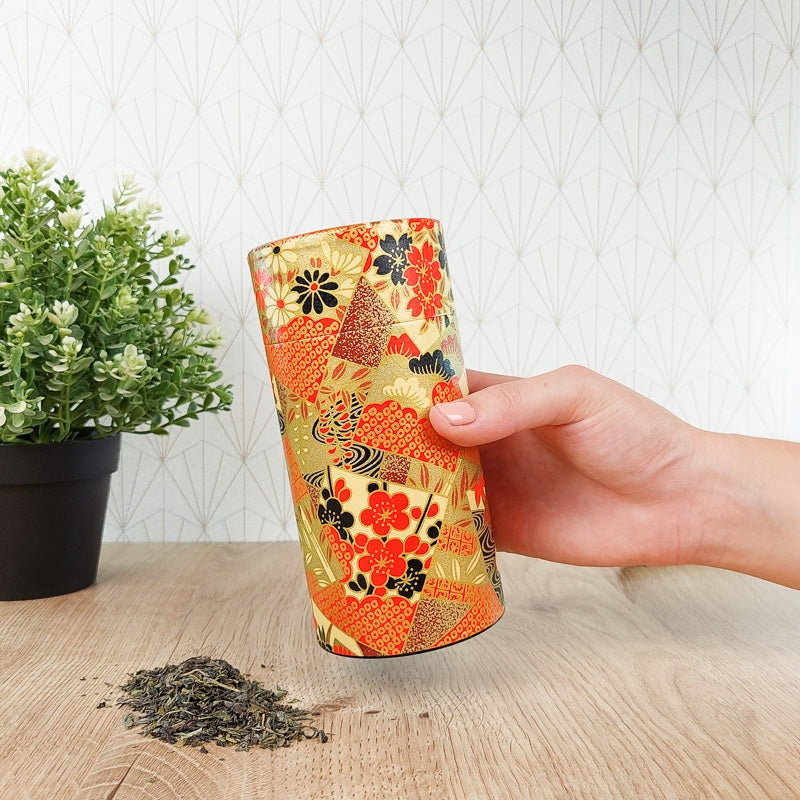 Caixa de chá japonesa Washi Hana