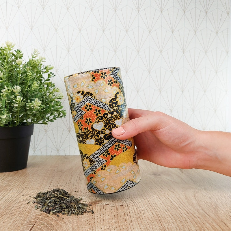 Caixa de chá japonesa de luxo Washi