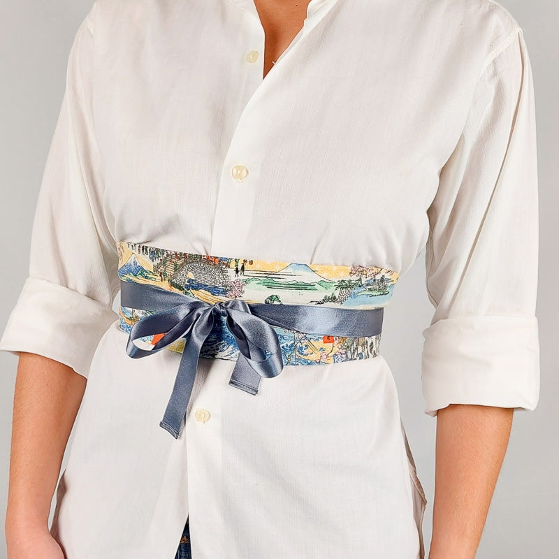 Cinto Obi feminino Ukiyo-e