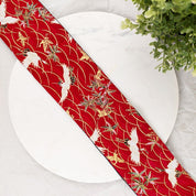 Padrão Tsuru de cinto Obi vermelho