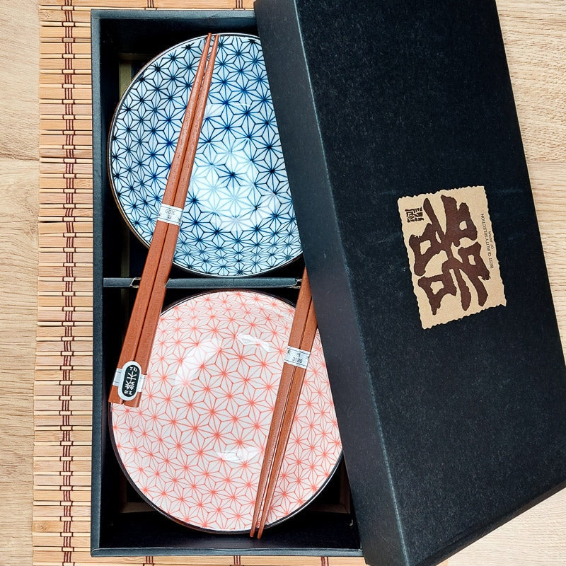 Caixa de 2 Tigelas Asanoha Japonesas - Mundo Japao