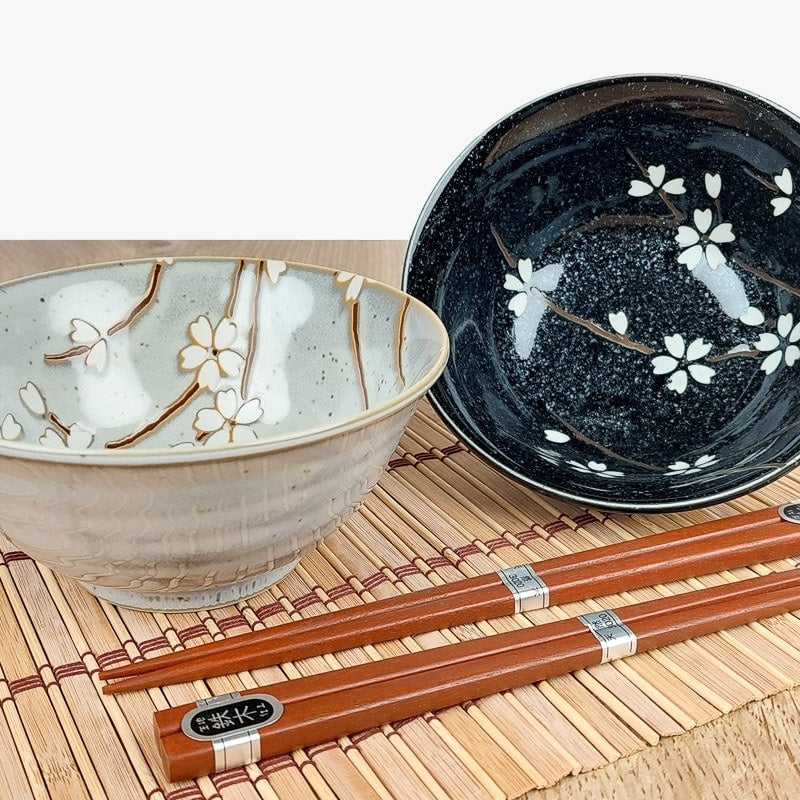 Caixa de 2 Tigelas de Cereja Japonesa - Mundo Japao