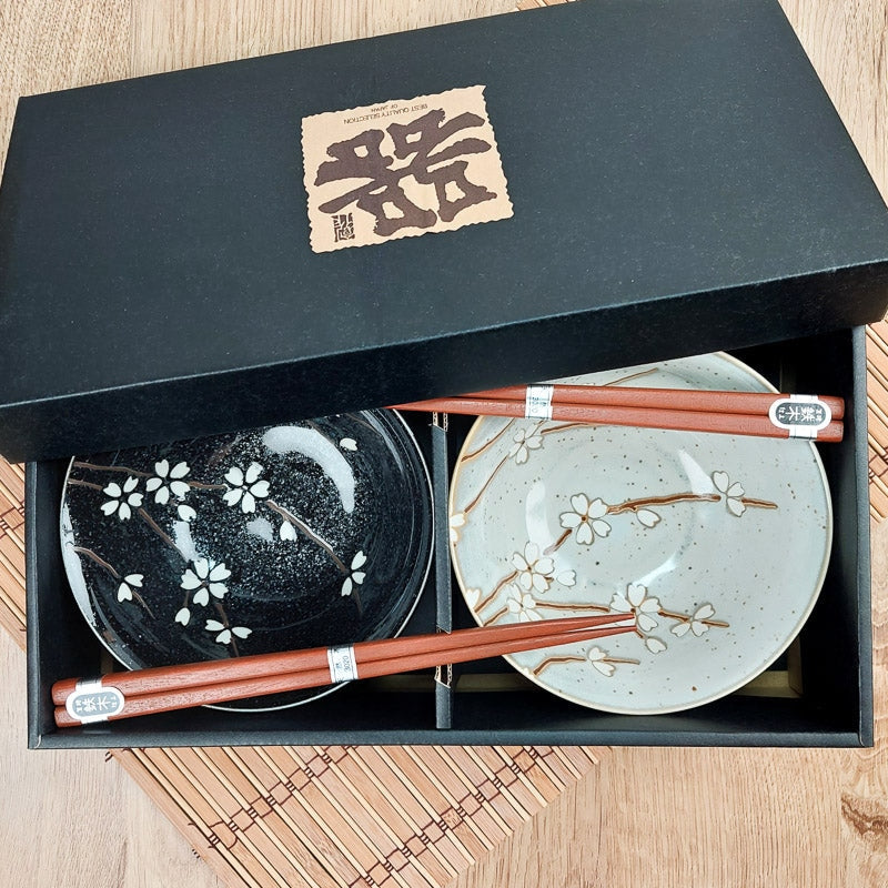 Caixa de 2 Tigelas de Cereja Japonesa - Mundo Japao