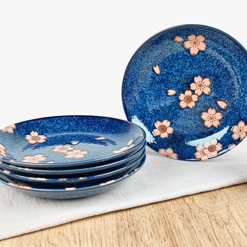 Caixa de 5 Pratos Sakura Japoneses - Mundo Japao