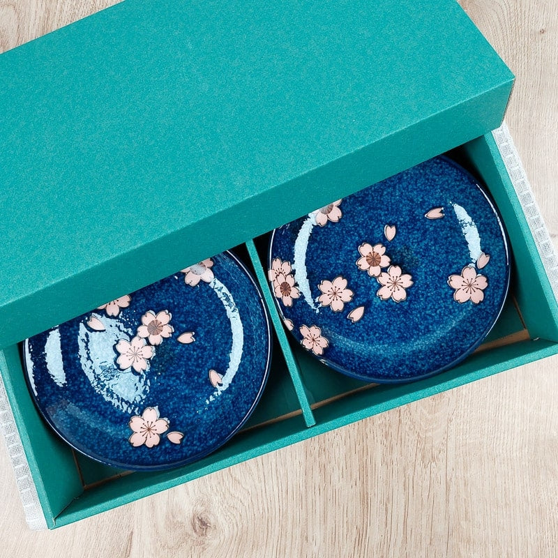 Caixa de 5 Pratos Sakura Japoneses - Mundo Japao