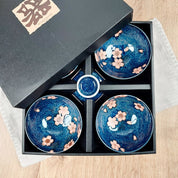 Caixa de 5 Taças Sakura Japonesas - Mundo Japao