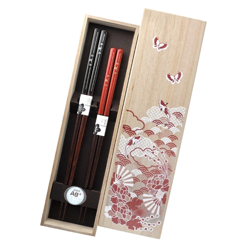 Caixa de pauzinhos japoneses Sanshun - Mundo Japao
