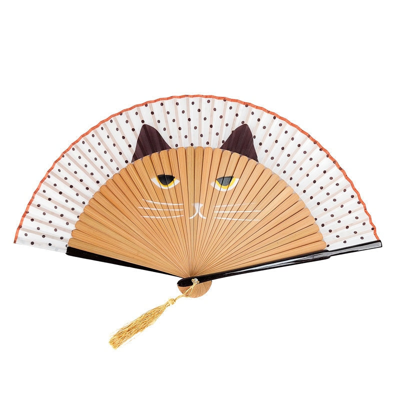 Leque Gato Bege Japonês