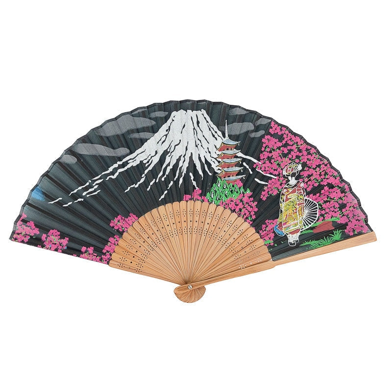 Leque de seda japonês