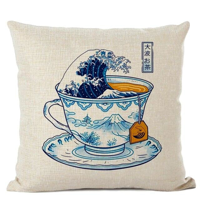 Housse Coussin Japonais - The Great Tea - 45x45CM