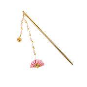 Leque Japonês Kanzashi Rosa