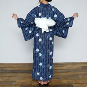 Quimono Japonês Feminino Azul