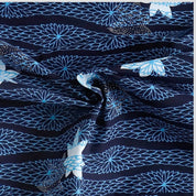 Quimono Japonês Feminino Azul