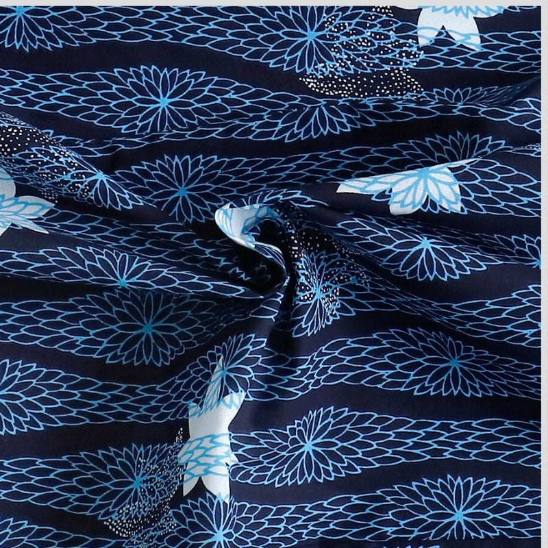 Quimono Japonês Feminino Azul