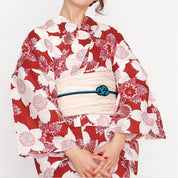 Quimono Japonês Mulher Cereja
