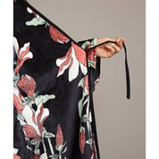 Kimono de lã feminino preto