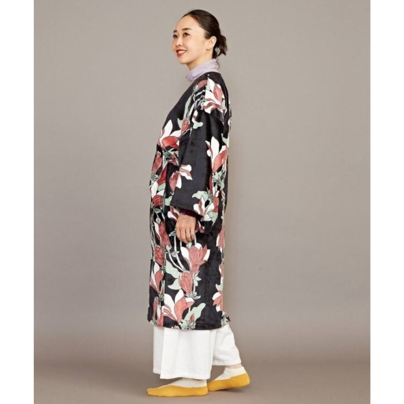 Kimono de lã feminino preto