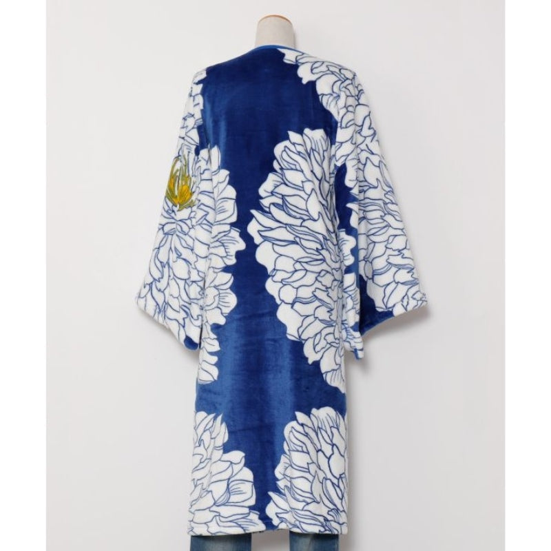 Kimono de lã feminino peônia