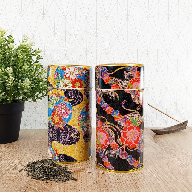 Lote 2 caixas de chá de metal japonês