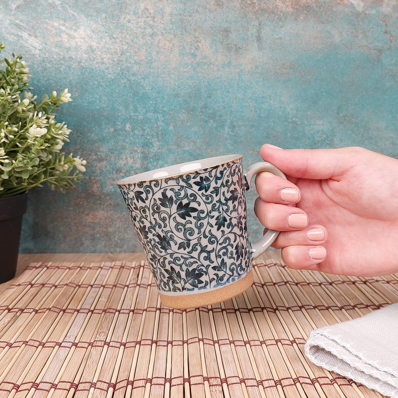 Caneca Japonesa de Cerâmica Azul