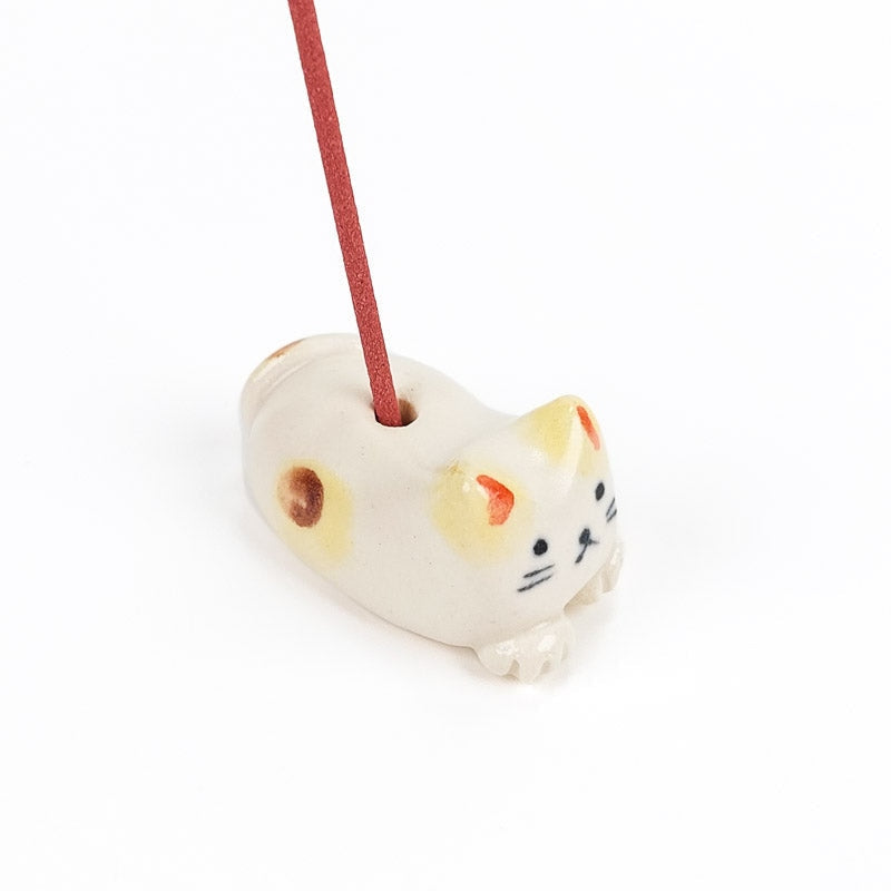 Porta-incenso de cerâmica para gatos