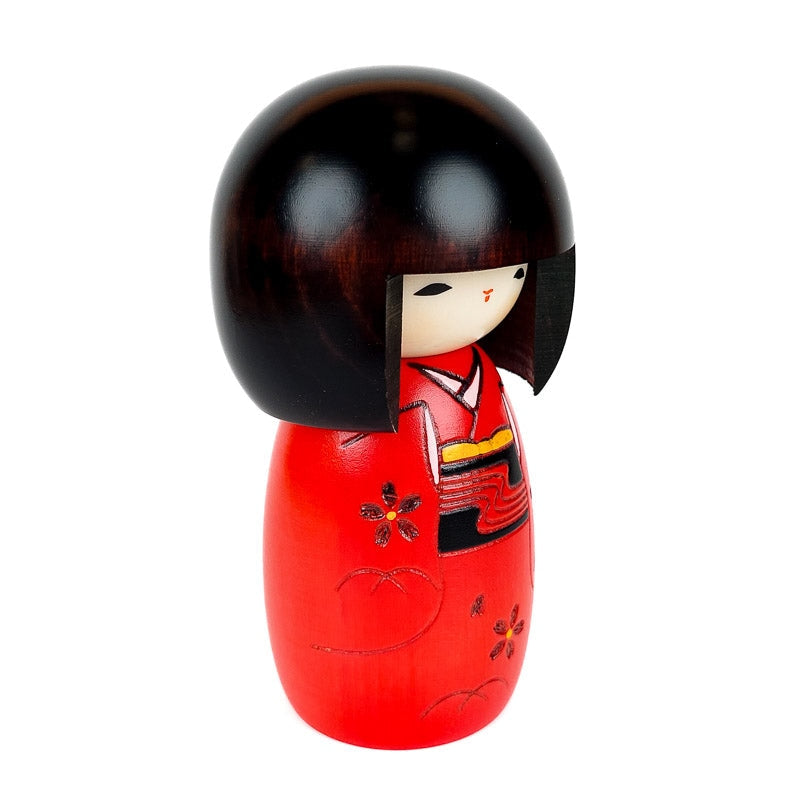 Boneca Kokeshi Vermelha