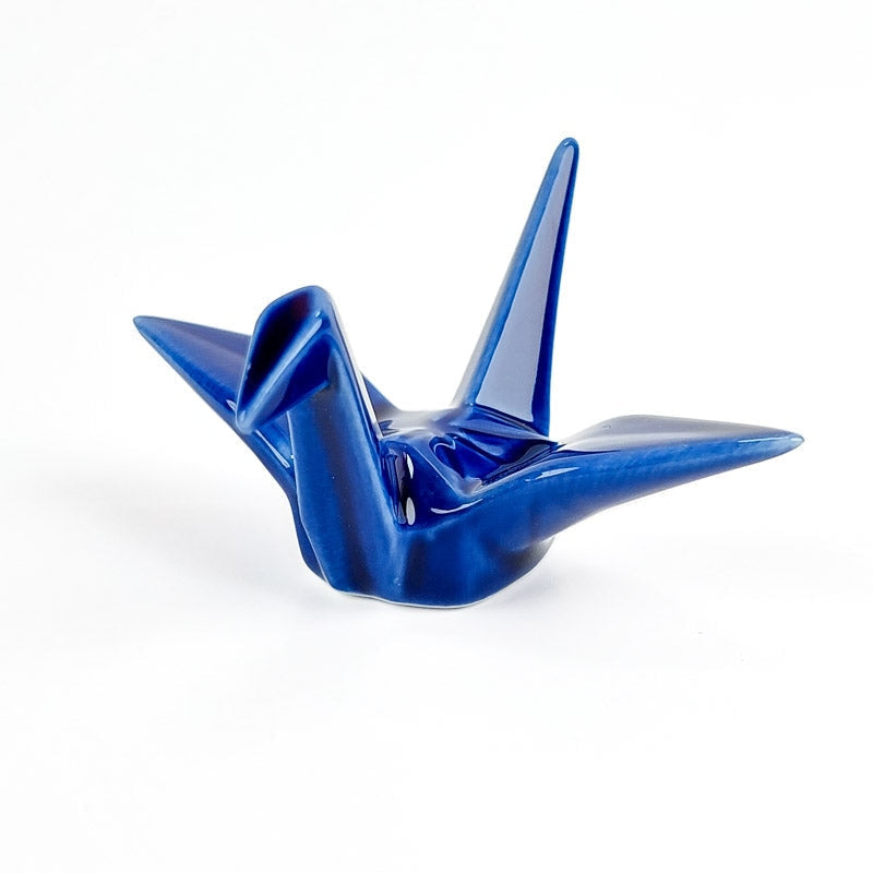 Descanso para pauzinhos de origami azul
