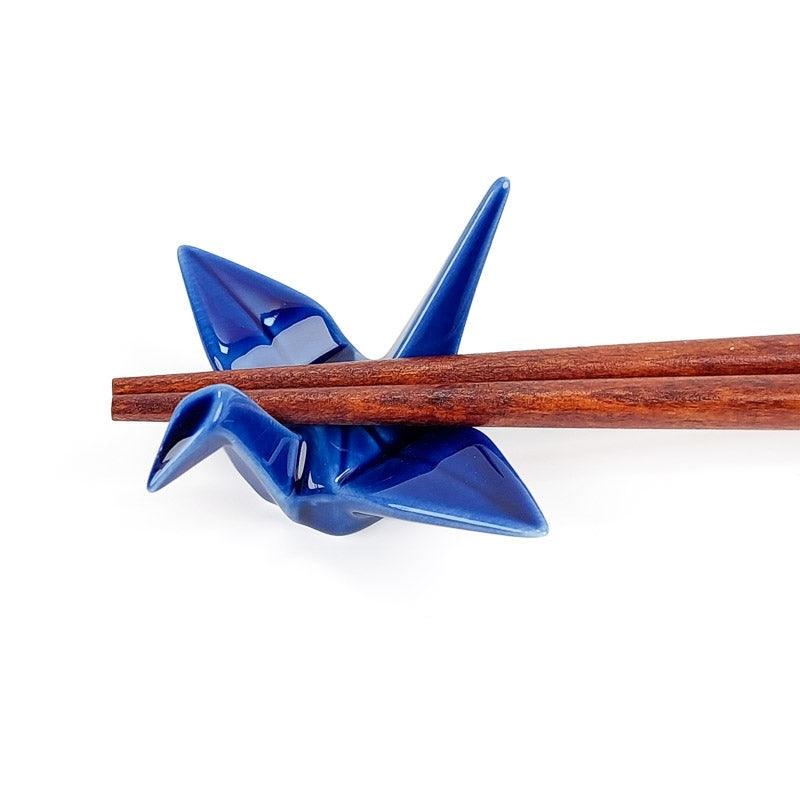 Descanso para pauzinhos de origami azul - Mundo Japao