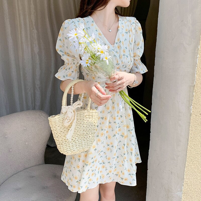 Vestido de verão feminino japonês