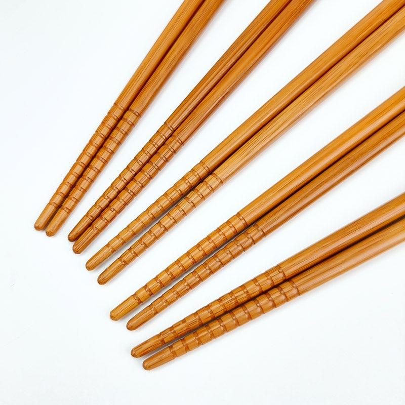 Conjunto de 5 pares de pauzinhos de bambu