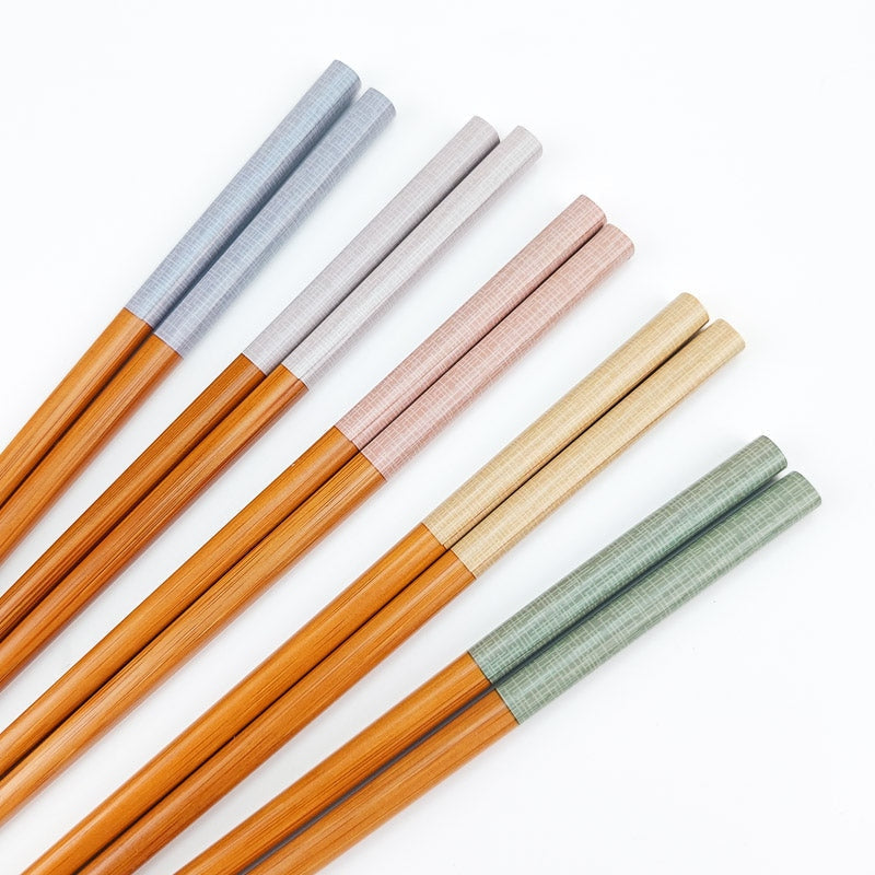 Conjunto de 5 pares de pauzinhos de bambu - Mundo Japao