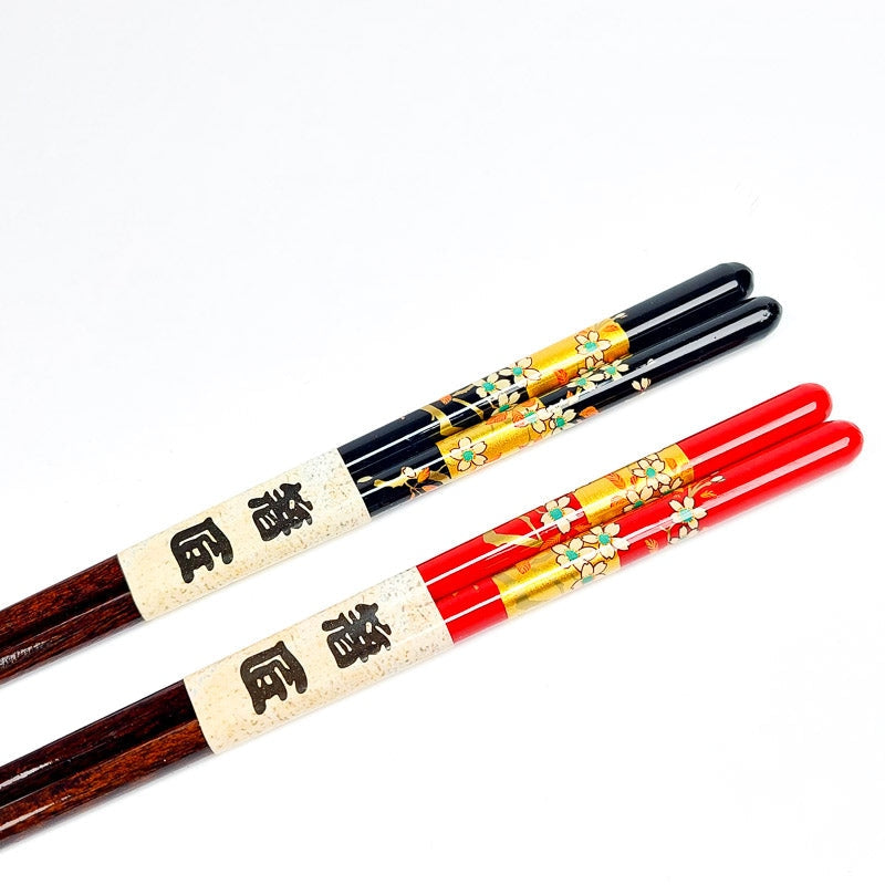 Conjunto de pauzinhos japoneses dourados - Mundo Japao