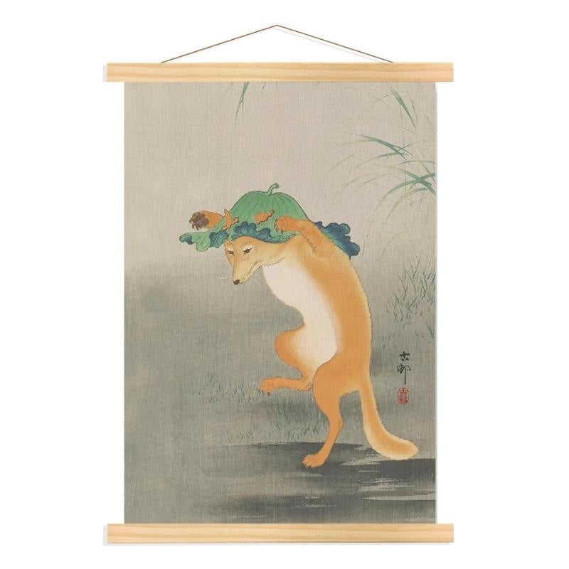 Pintura Kitsune Japonesa