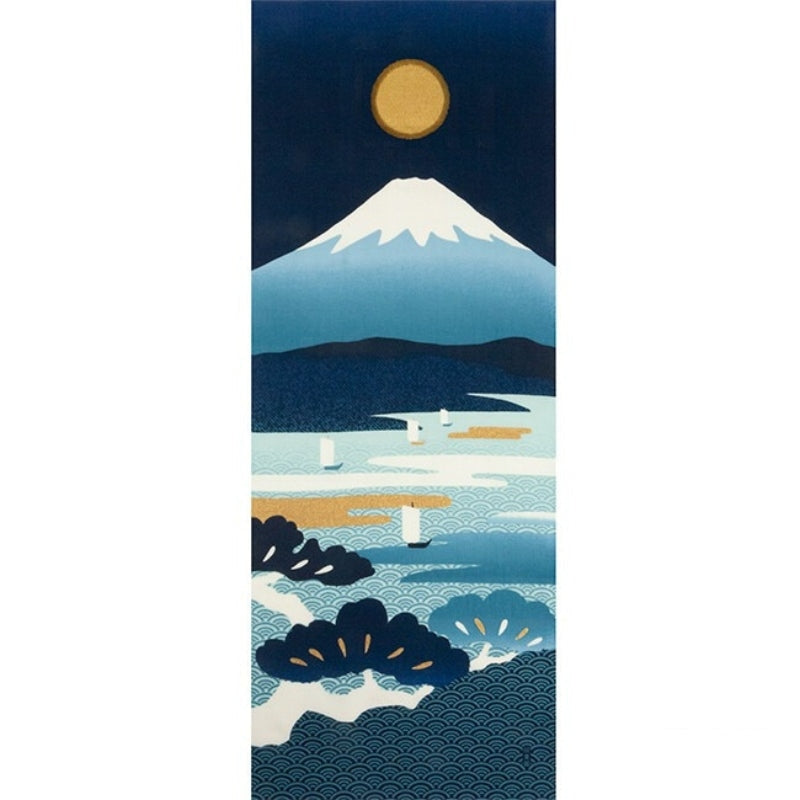 Japonês Tenugui Indigo Fuji