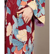 Jaqueta quimono floral feminina
