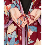 Jaqueta quimono floral feminina