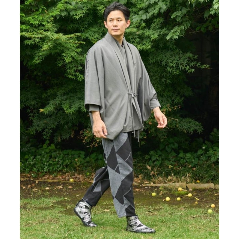 Jaqueta quimono masculina cinza
