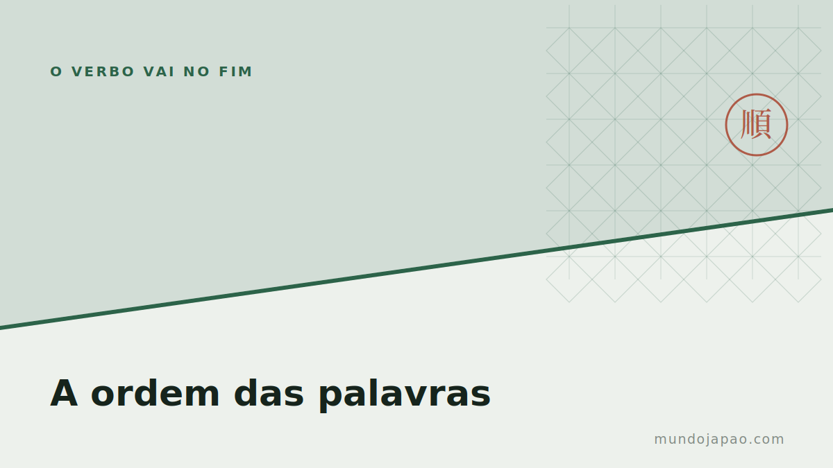 A ordem das palavras em japonês: o verbo vai no fim