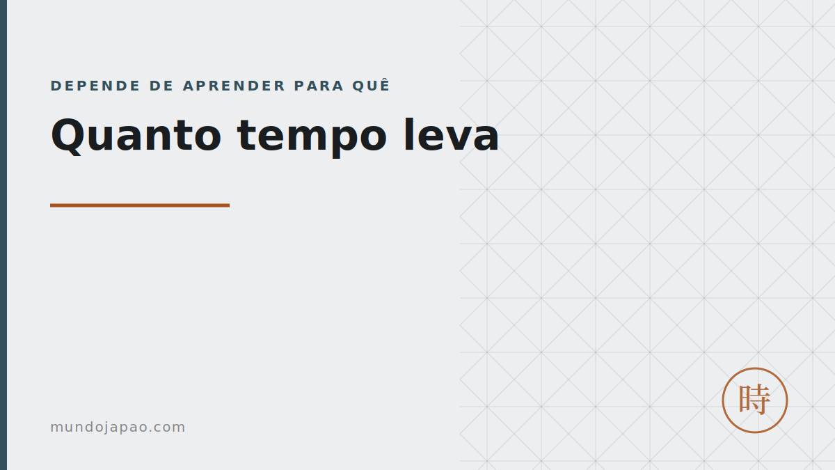 Quanto tempo leva para aprender japonês