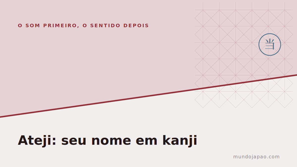 Ateji: seu nome em kanji, e o que costuma dar errado