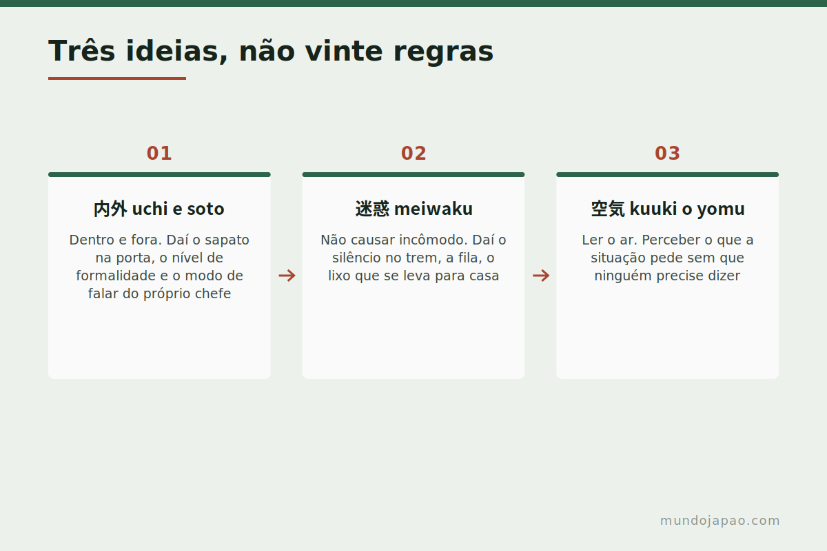 As três ideias das quais sai a etiqueta japonesa
