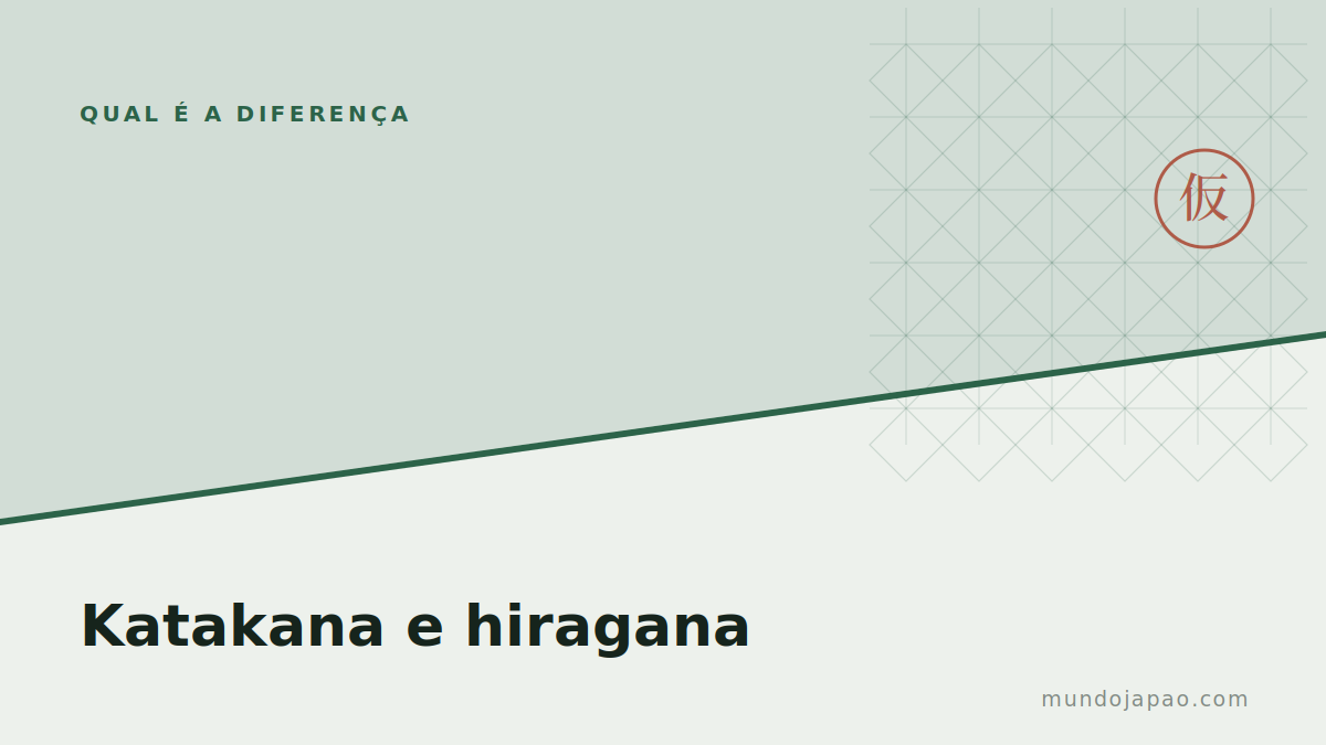 Katakana e hiragana: qual é a diferença e quando se usa cada um