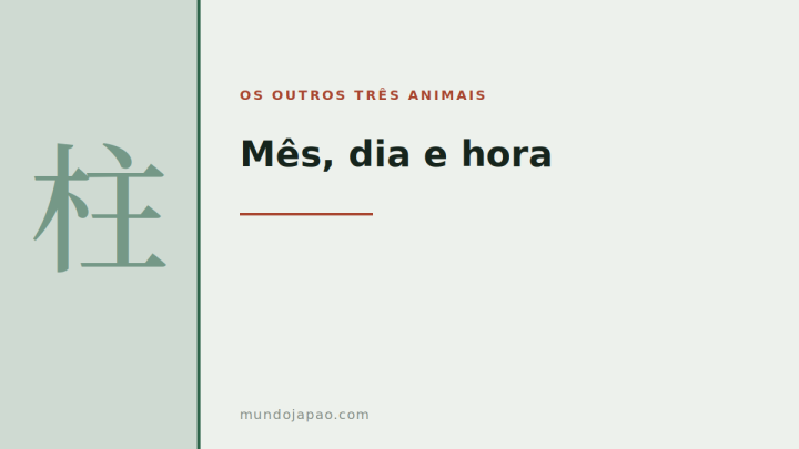 Mês, dia e hora: os outros três animais que você tem