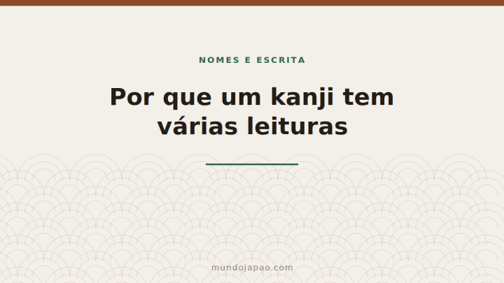 Por que um kanji tem várias leituras